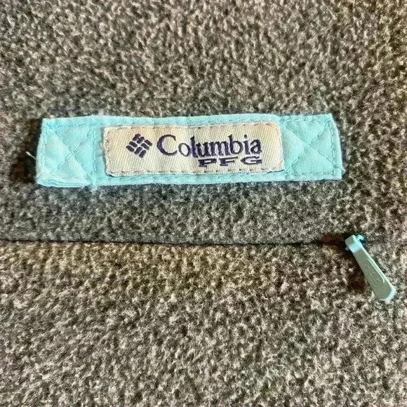 Women’s Columbia PFG Fleece pullover gray & mint green size small - Picture 5 of 5